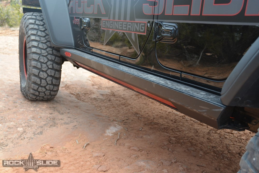 
                  
                    Step Slider Skid Plate Kit for 18-Pres Jeep JL 4 Door Rock Slide Engineering
                  
                