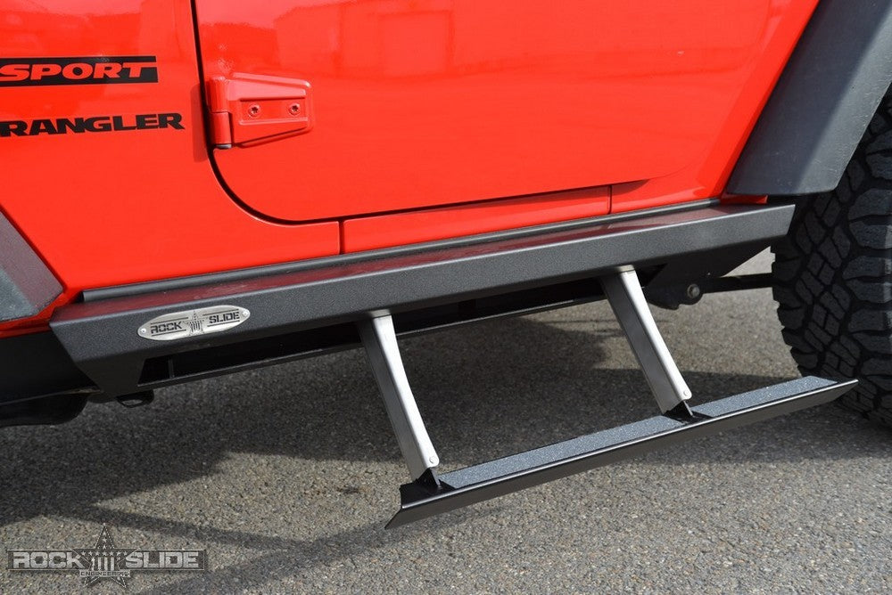 Jeep JK Side Step Sliders For 07-18 Wrangler JK 2 Door Models Set Rock Slide Engineering