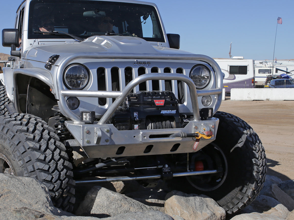 
                  
                    Jeep Bumper Trail/Grill Guard 07-Pres Wrangler JK, JKU Front Aluminum Bare GenRight
                  
                